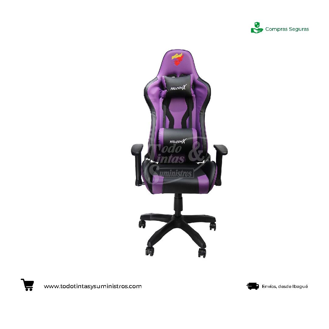 Silla gamer Falconx Ref SD-205 Purpura + negro