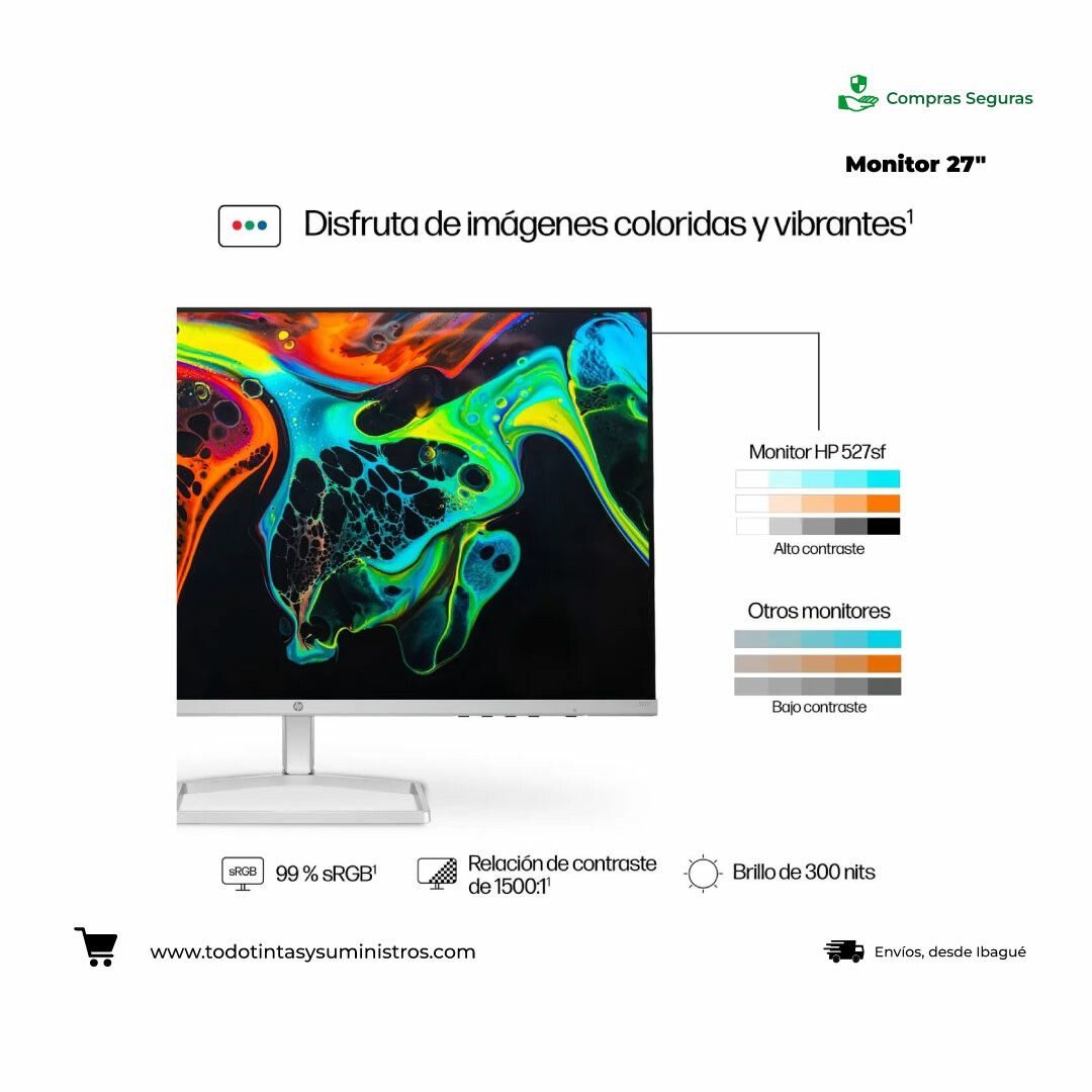 Monitor HP serie 5 527sf 27"  FHD Ultradelgado 3