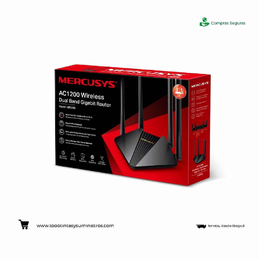 Router Mercusys MR30G AC1200 doble banda Gigabit inalámbrico 2