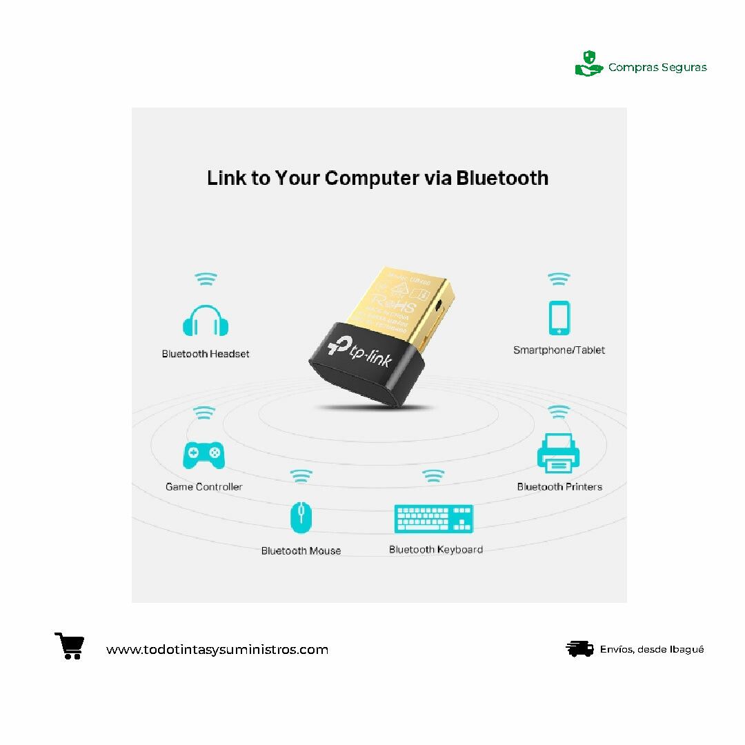 Tarjeta TP LINK UB400 Nano USB Bluetooth 4.0 2