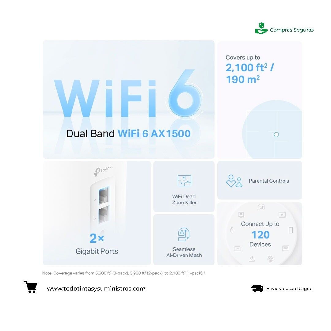 Deco Extensor de rango TP LINK AX1500 Wi-Fi 6 Mesh 3