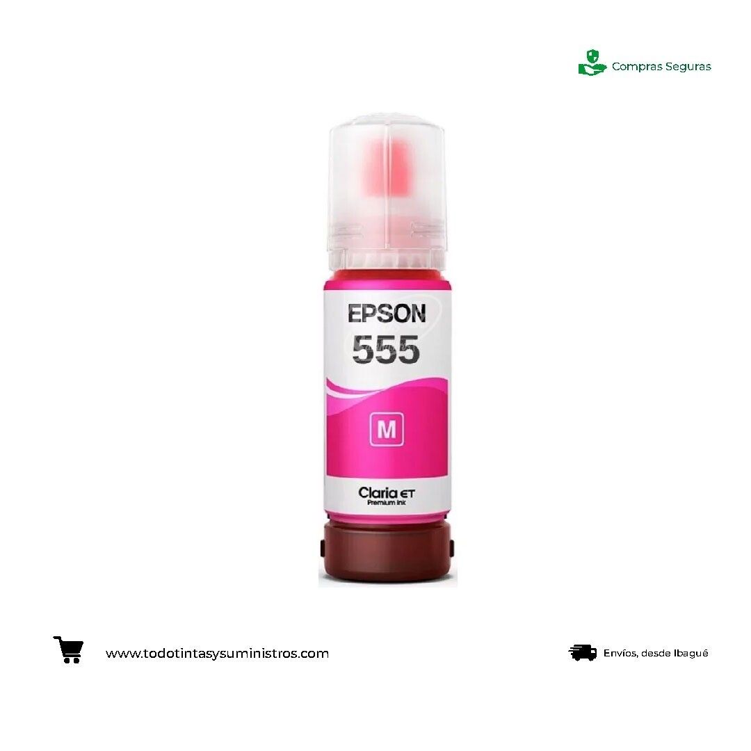 Botella de Tinta Epson T555 Original Magenta Fotográfica