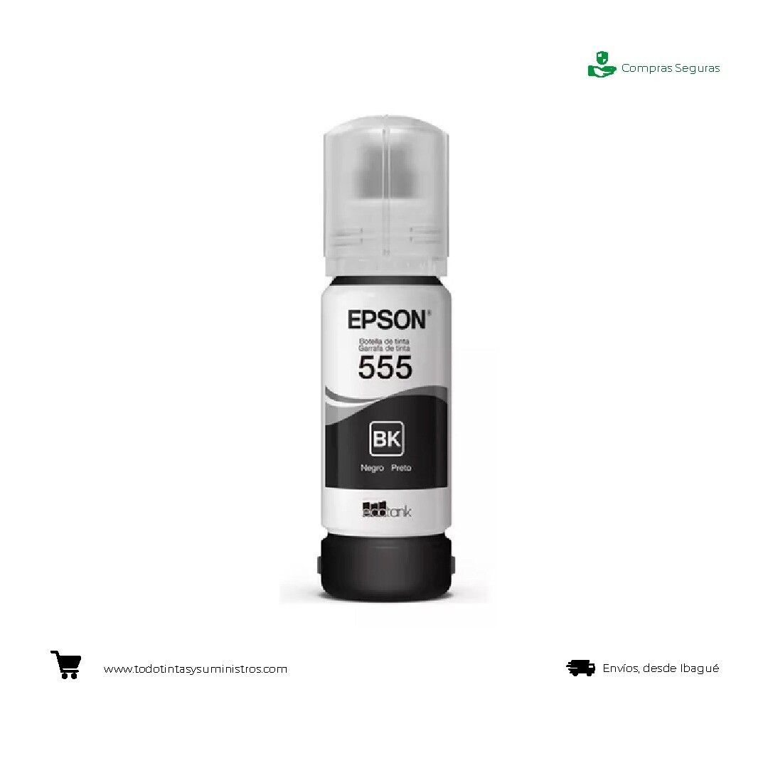 Botella de Tinta Epson T555 Original Negro Fotográfica