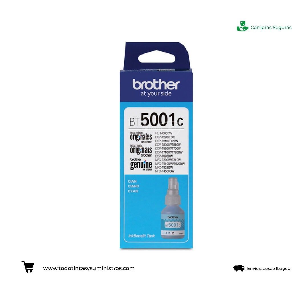 Botella de tintas Brother BT5001C Original Azul 2