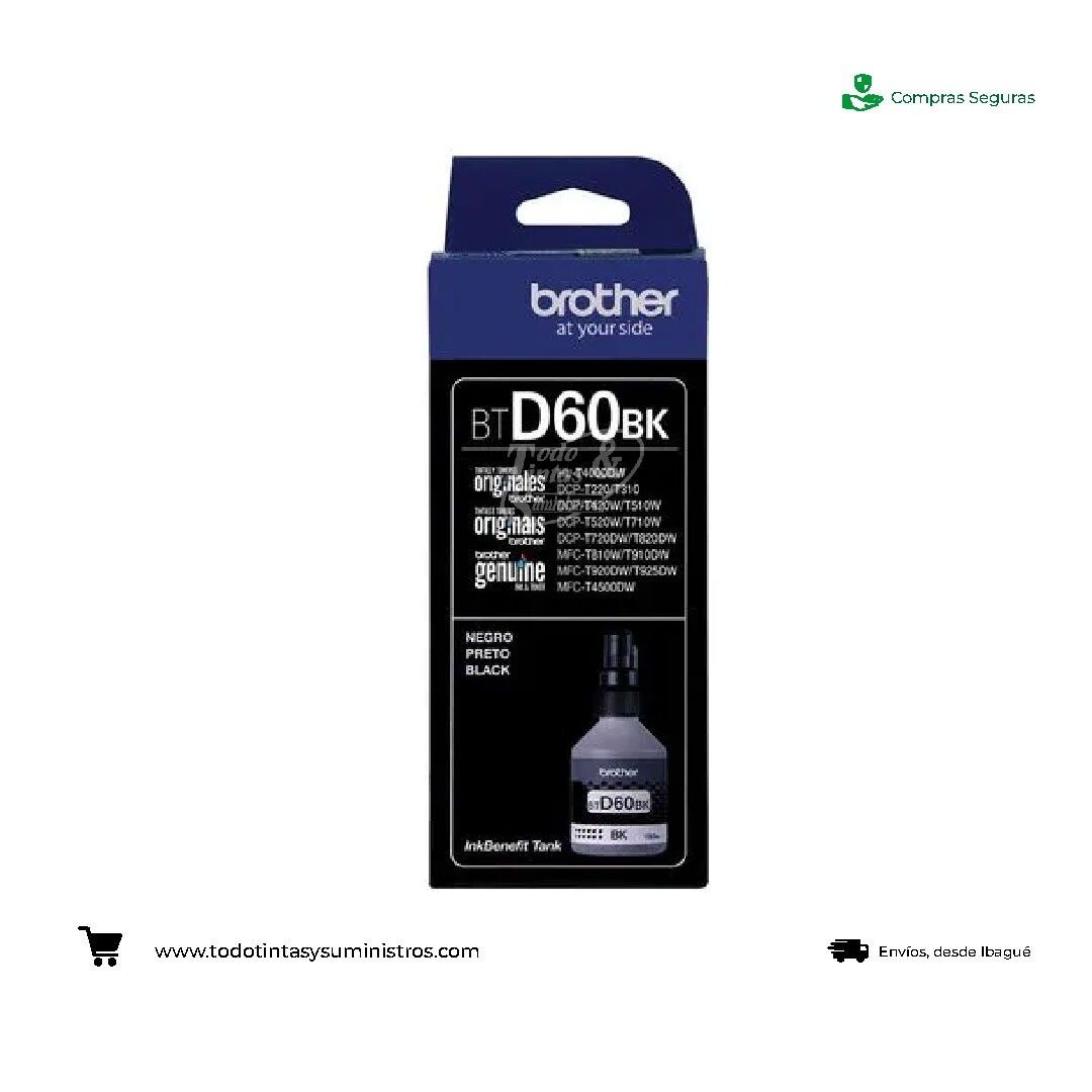 Botella de tintas Brother BTD60BK Original Negro 2