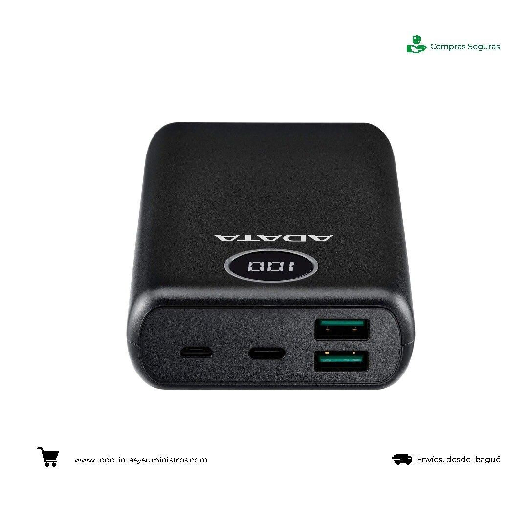 Batería Recargable ADATA P20000QCD Mah Negro 2
