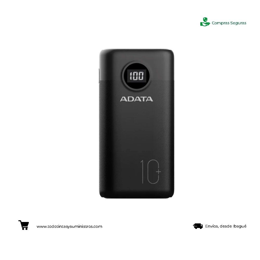 Batería Recargable ADATA P10000QCD Mah negro