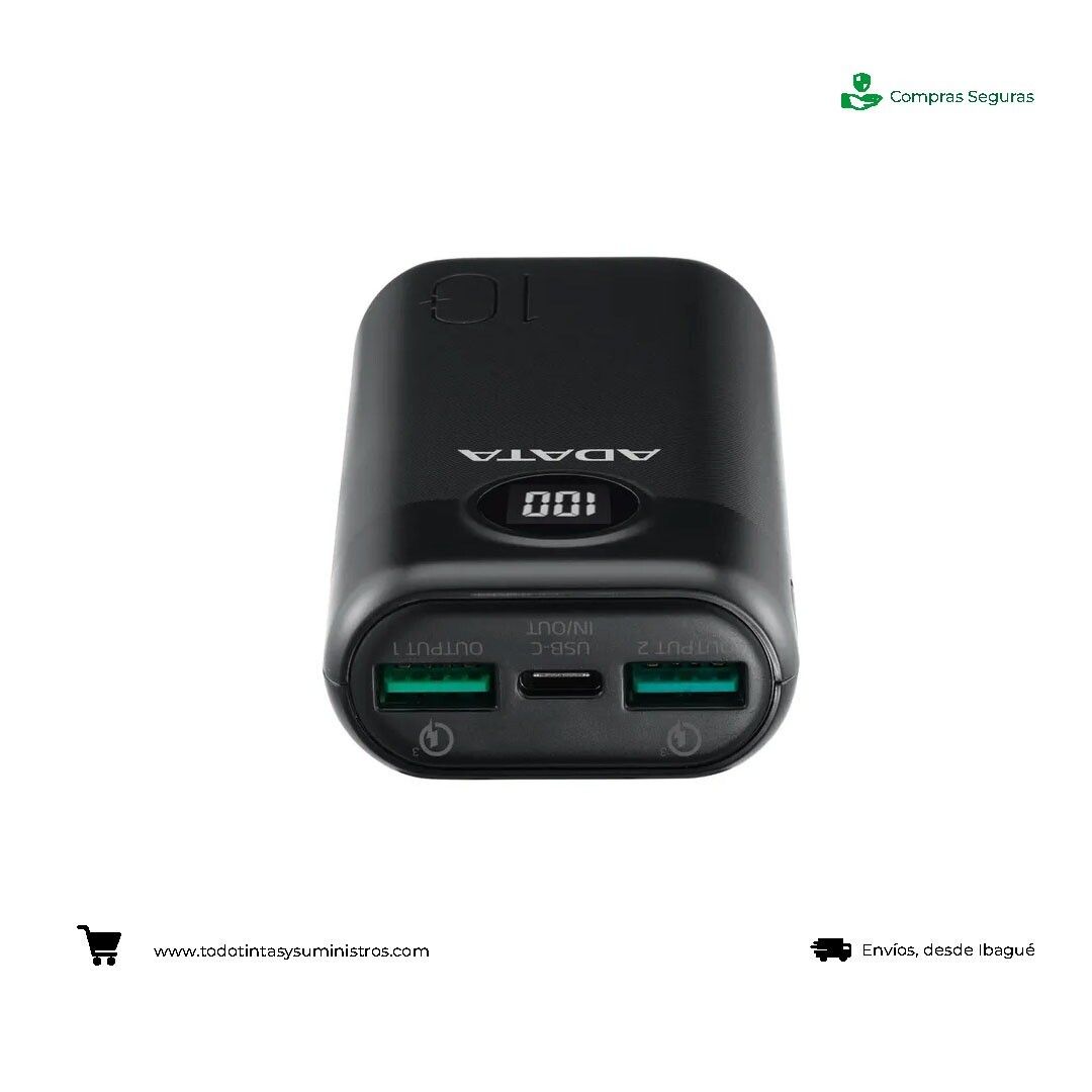 Batería Recargable ADATA P10000QCD Mah negro 2