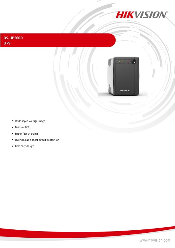 UPS Hikvision DS-UPS600Va 3
