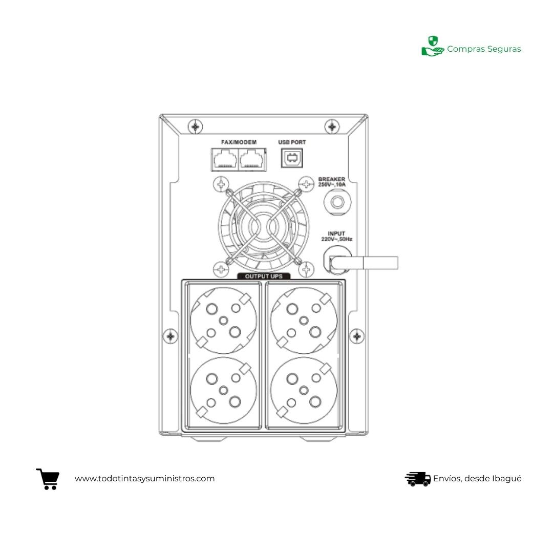UPS Hikvision DS-UPS2000Va 2