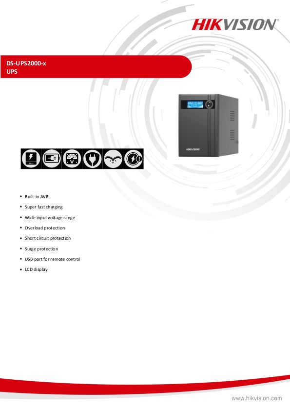 UPS Hikvision DS-UPS2000Va 3