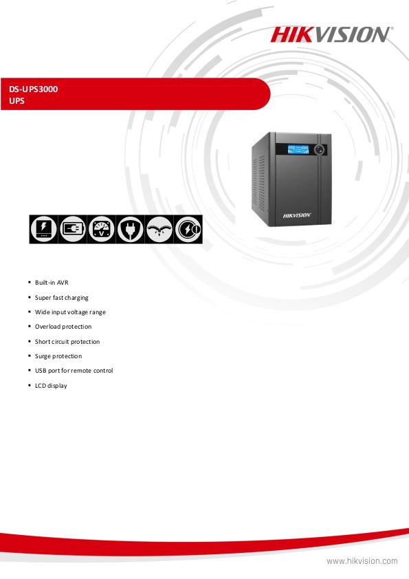 UPS Hikvision DS-UPS3000Va 3