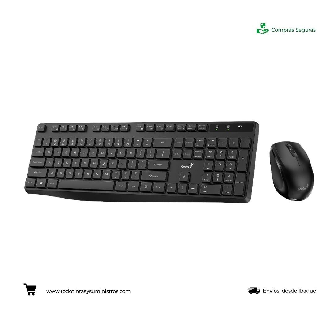 Combo Genius KM-8206S inalámbrico teclado y mouse negro 2