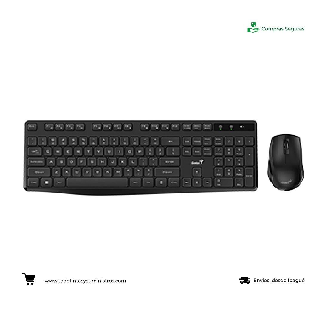 Combo Genius KM-8206S inalámbrico teclado y mouse negro