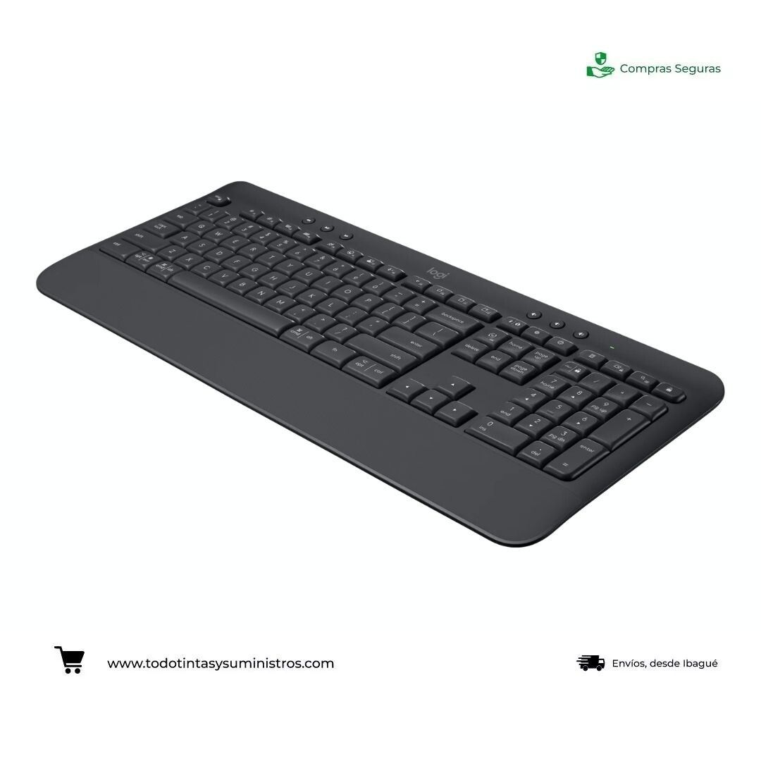 Teclado Logitech K650 Signature inalámbrico ergonomico negro 2