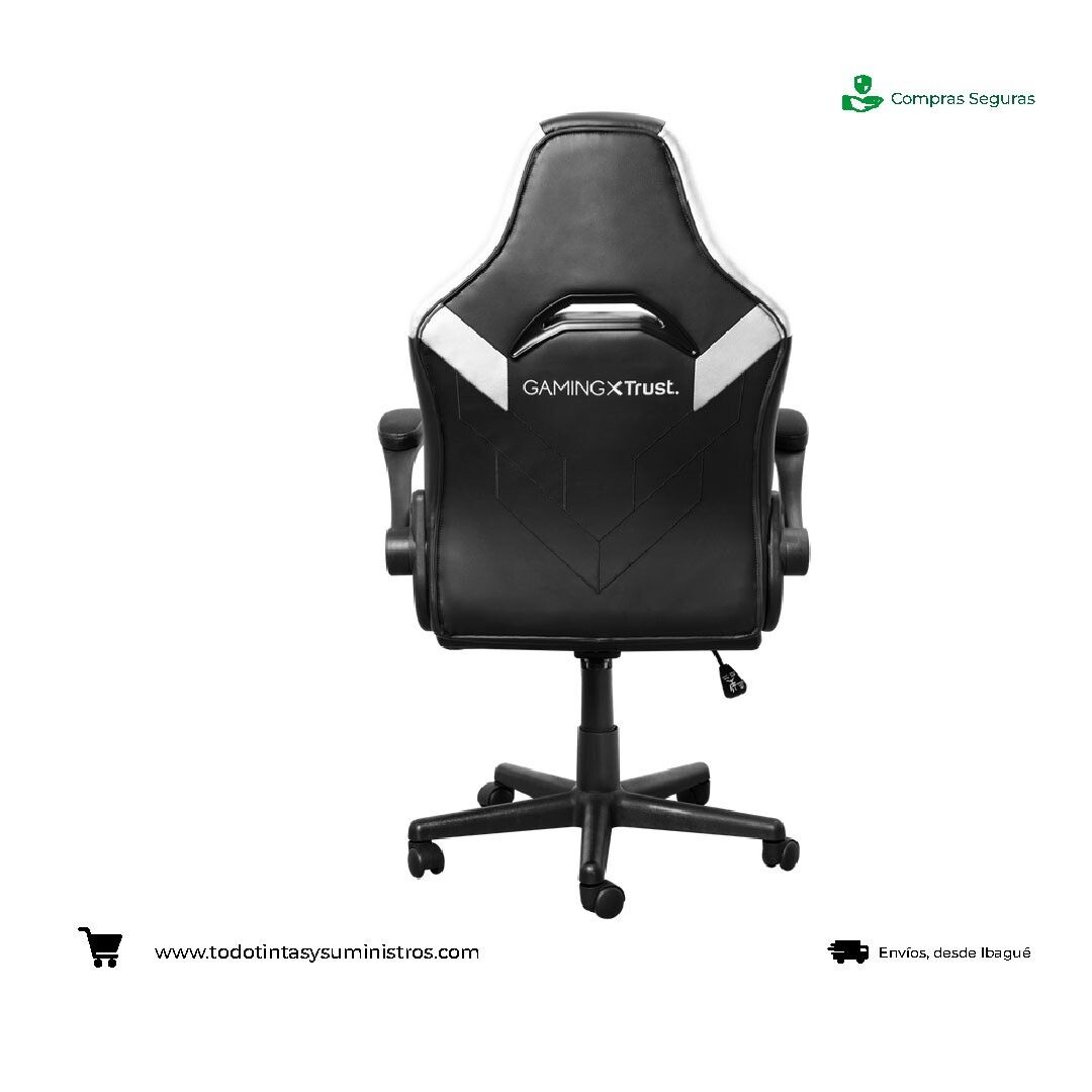 Silla gamer Trust GXT 703R RIYE Blanca con negro 3