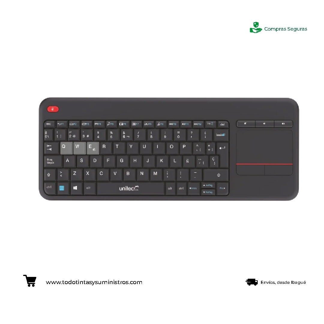 Teclado Unitec W001 + pad mouse inalámbrico