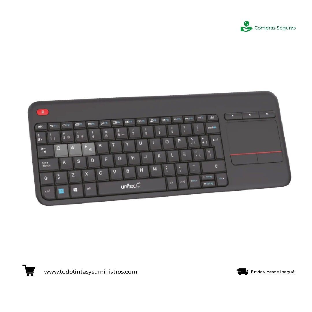 Teclado Unitec W001 + pad mouse inalámbrico 2