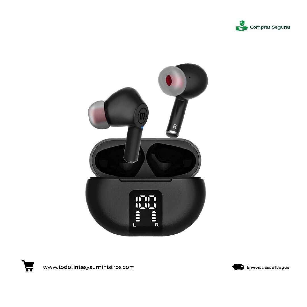 Audifonos Maxell TWS 635 MAXPODS Inalámbricos Negros