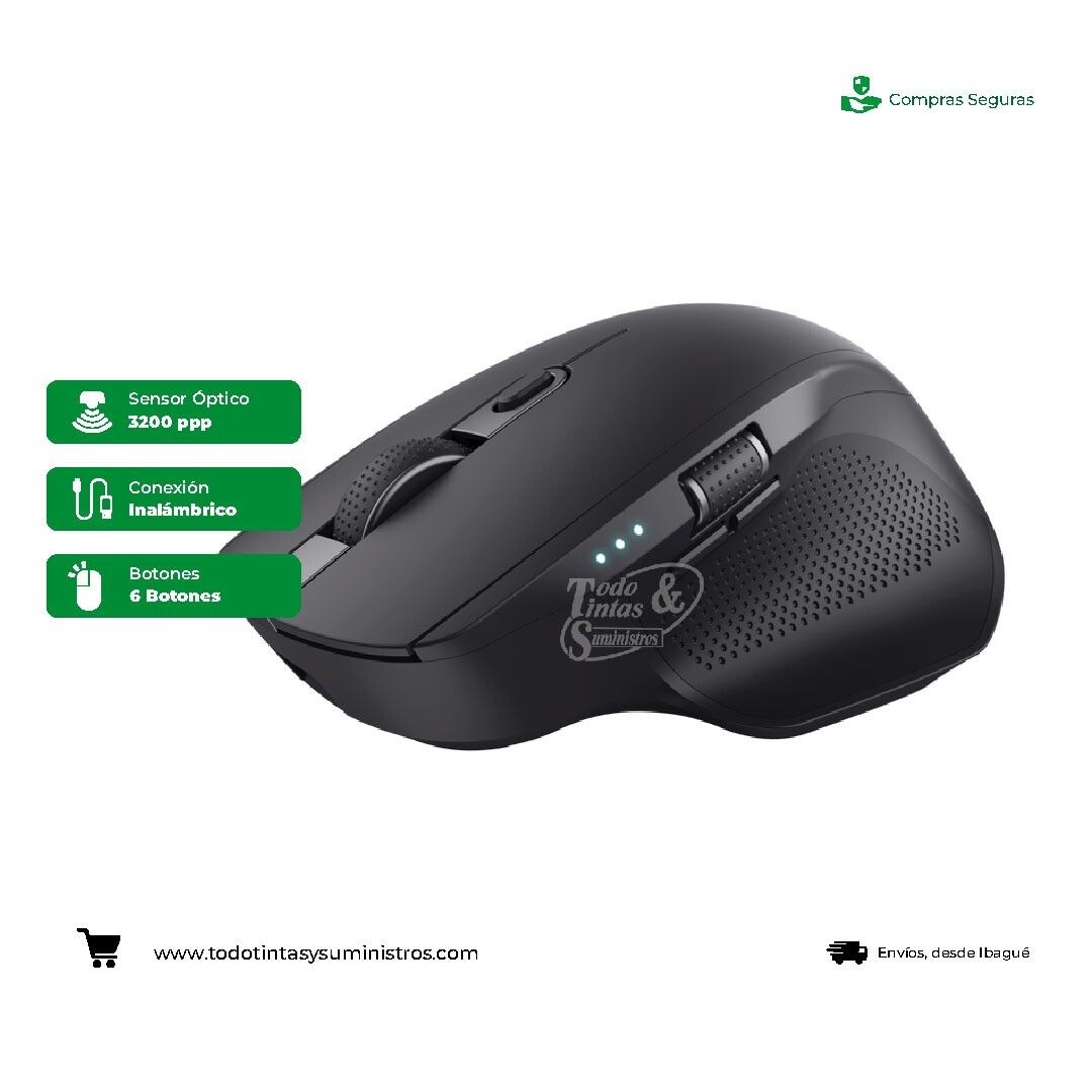 Mouse trust ozza multi dispositivos recargable 2
