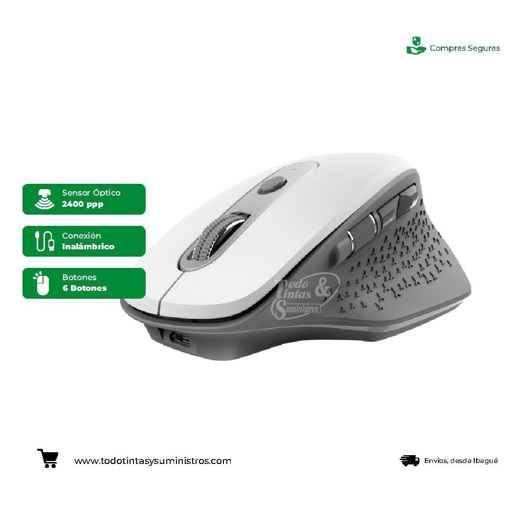 Mouse Trust ozza inalámbrico recargable Blanco 2