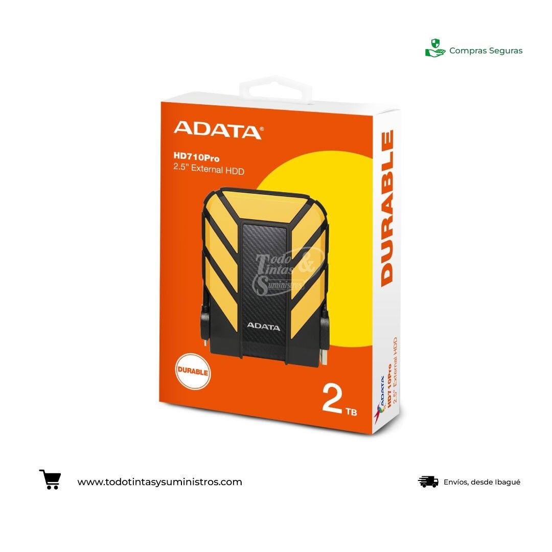 Disco Duro Externo Adata HD710 Pro 2TB Amarillo 2