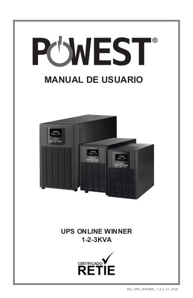 Ups Monofásica On Line Powest Winner 3Kva 3