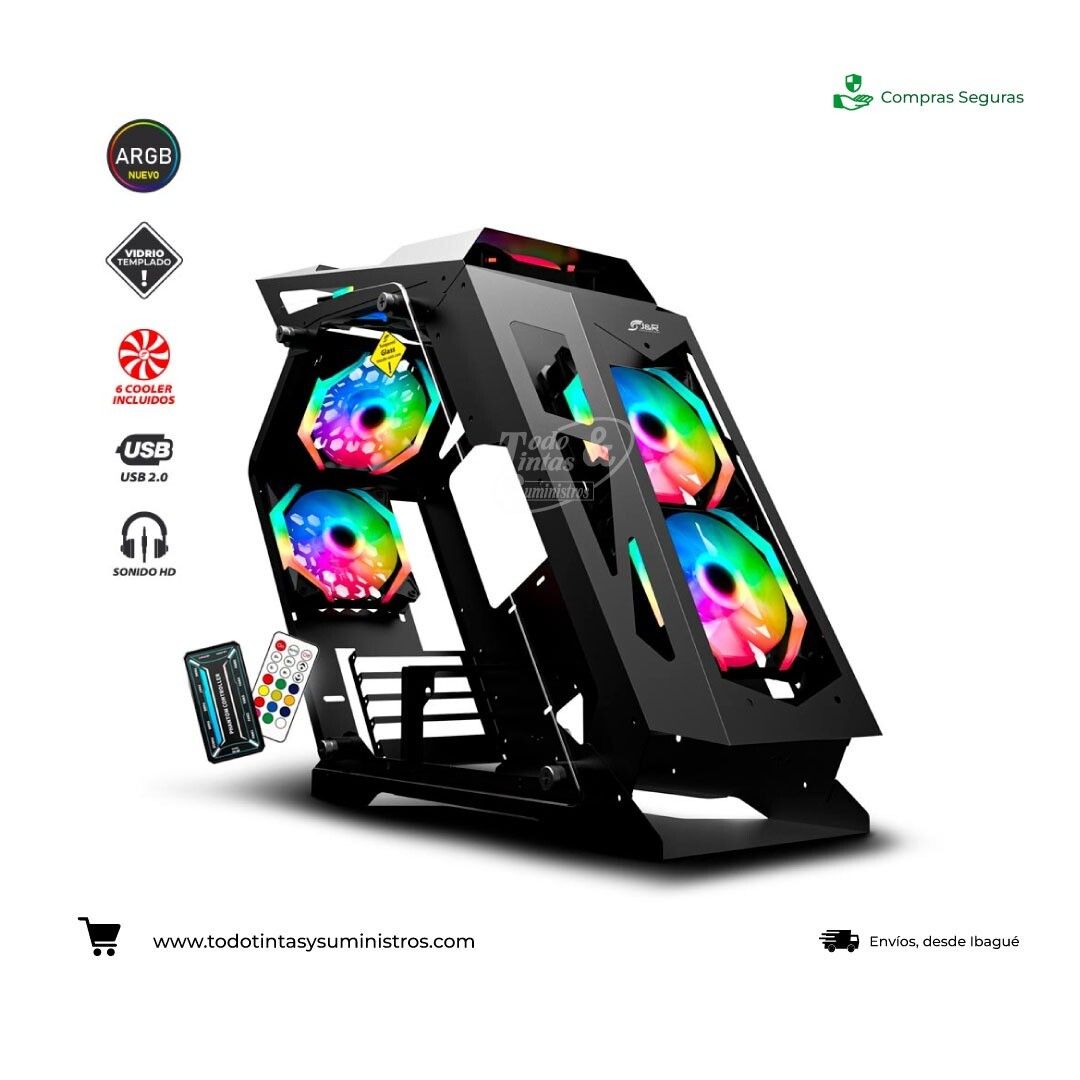 Chasis J&R JX122 Pretorian Ultime Pro Gamer Negro 2