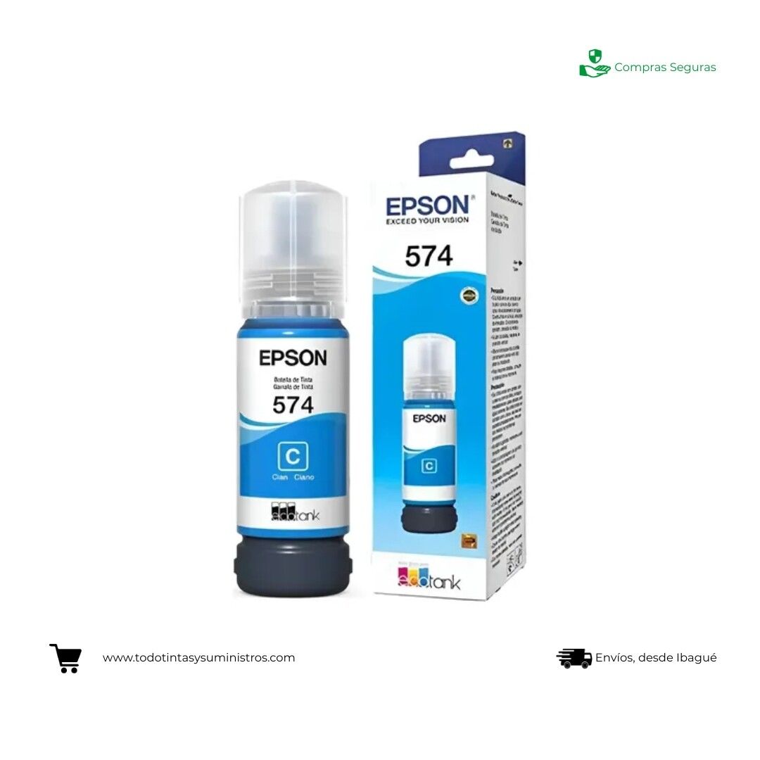 Botella de Tinta Cyan Epson T574