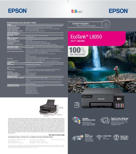 Impresora Fotográfica Epson L8050 Inalámbrica 3