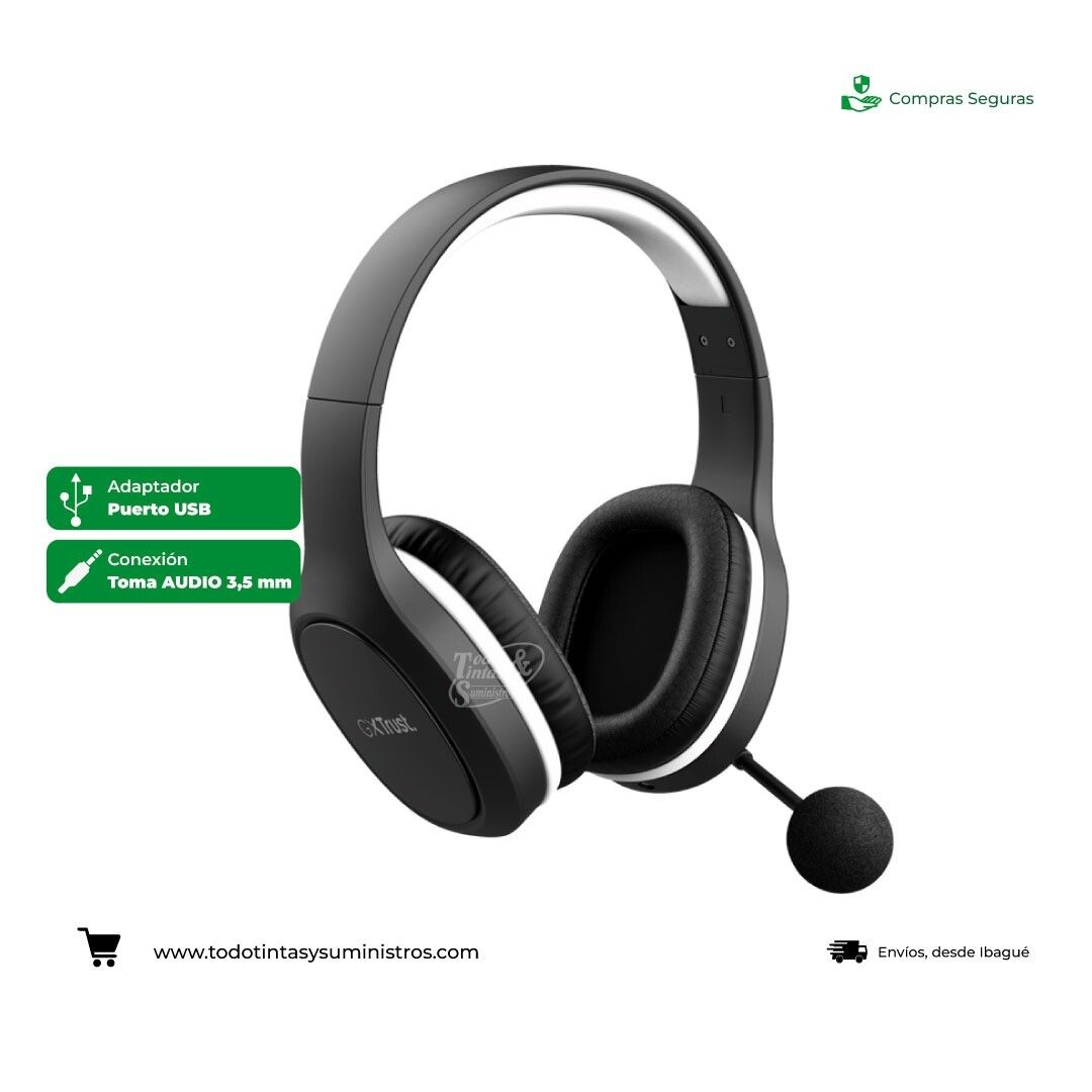 Diadema Trust GXT 391 Thian Alambrica con Adaptador Usb