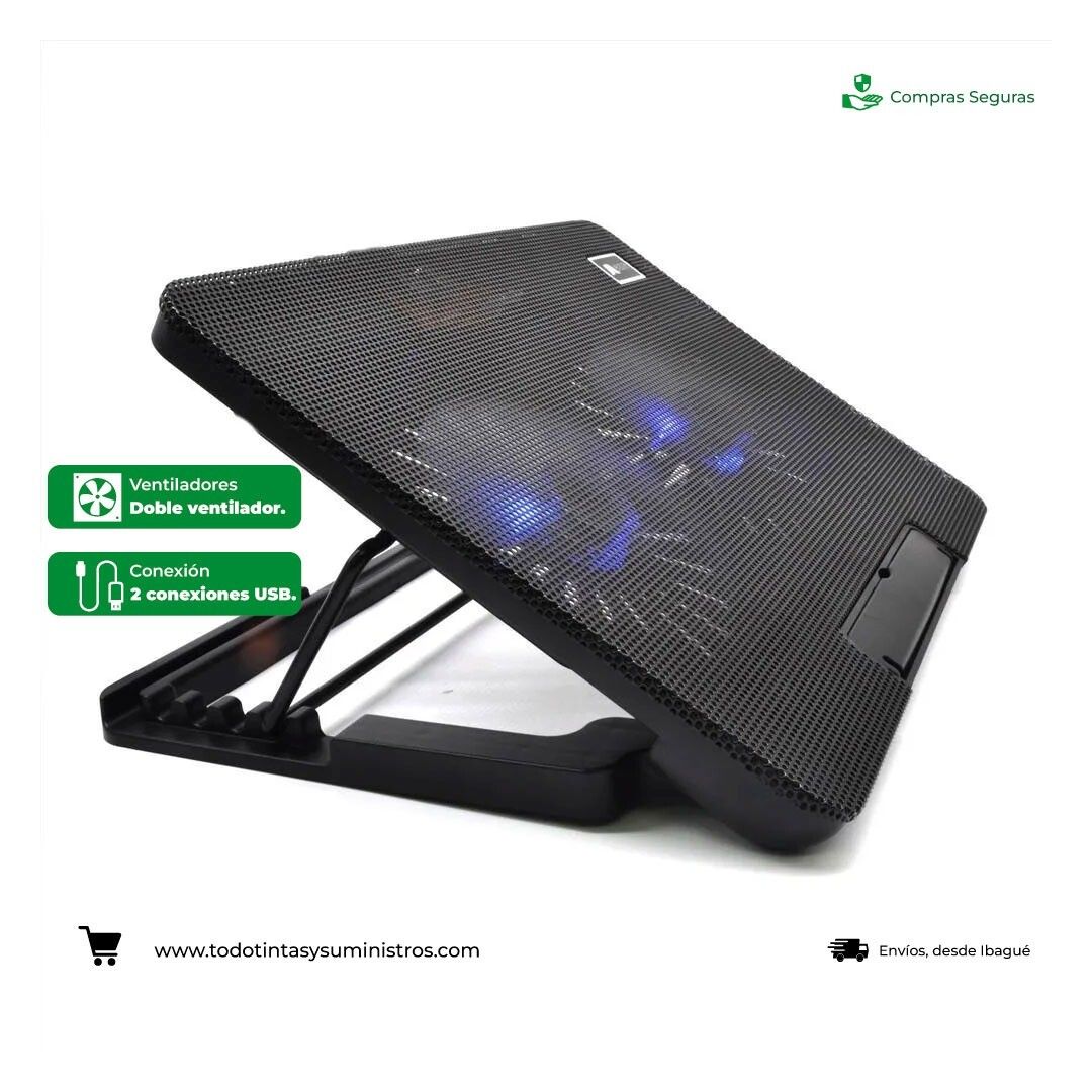 Base refrigerante Jaltech 2 Ventiladores para portatil 2