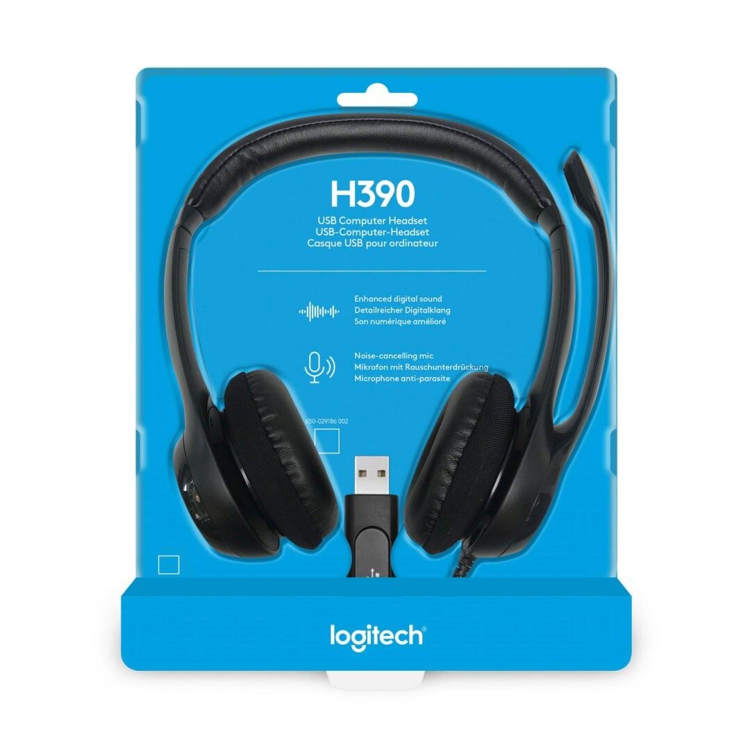 Diadema USB  Logitech H390 con microfono  Negra 3