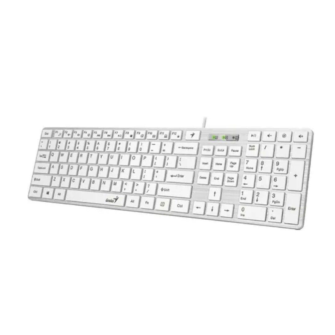 Teclado Genius Usb Slimstar 126 Smart Key Multimedia Blanco 2
