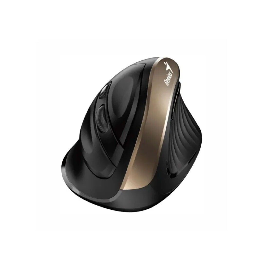 Mouse Genius Ergo 8250s Inalámbrico wireless vertical silencioso Dorado 2