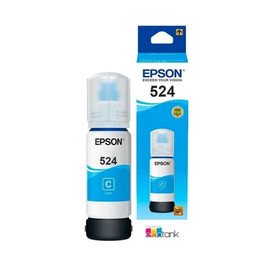 Botella de tinta Epson T524 Original Cian 2