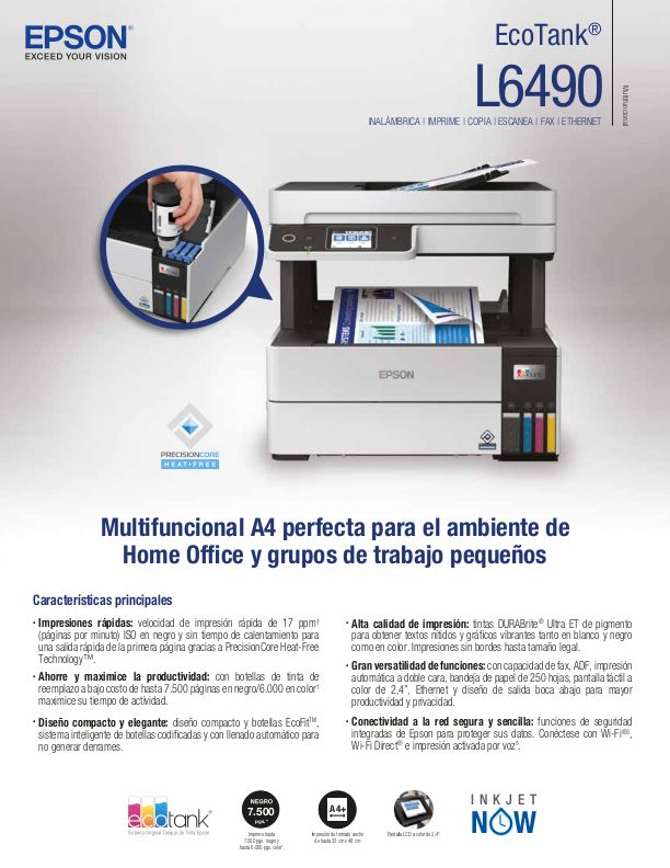 Impresora Multifuncional EPSON L6490 3