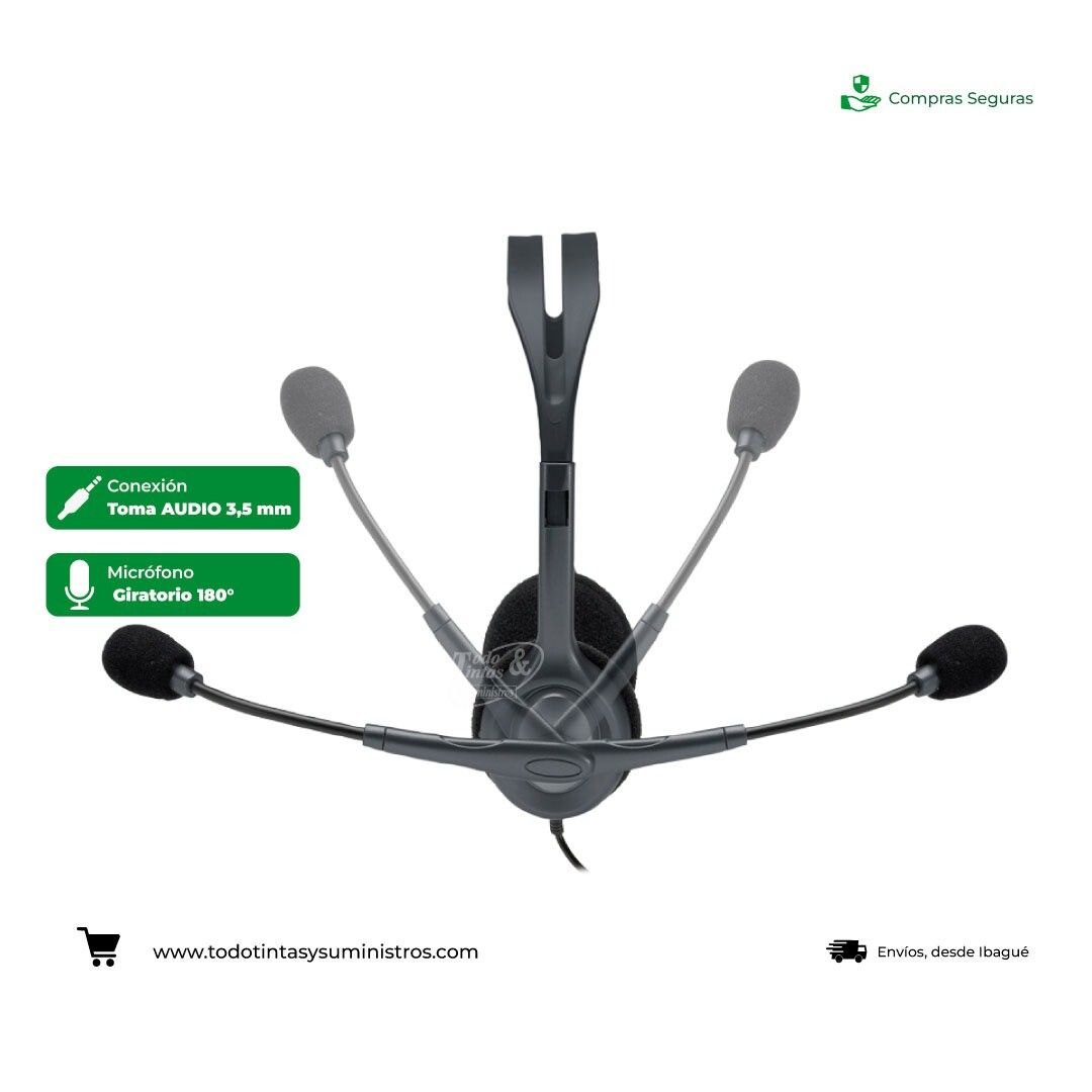 Diadema Logitech H111 con microfono entrada auxiliar de 3.5 mm 2