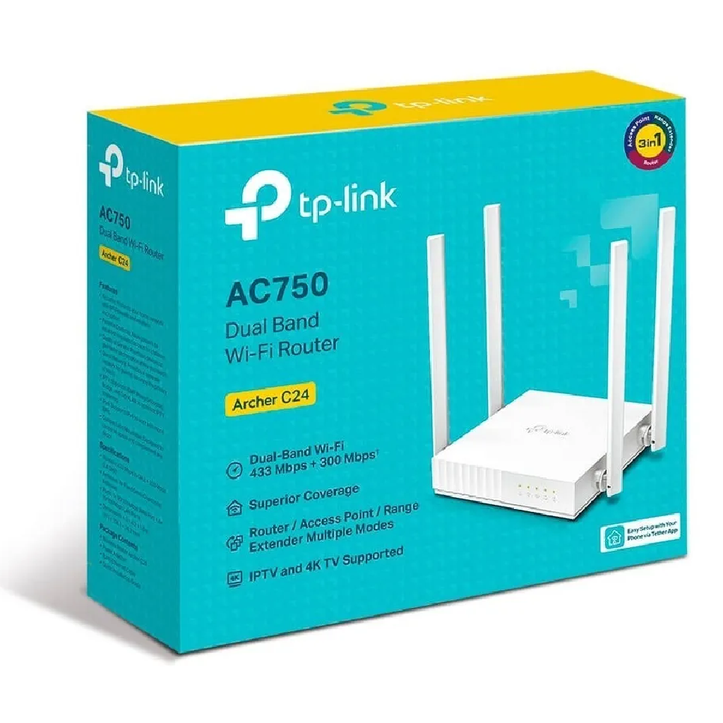 Router Extensor TP Link Doble Banda C24 AC750 2