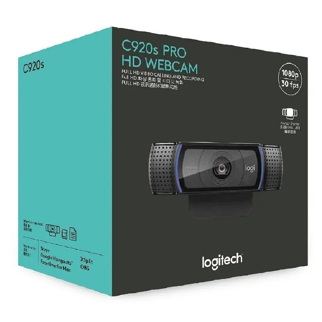 Cámara web Logitech C920S PRO HD 4