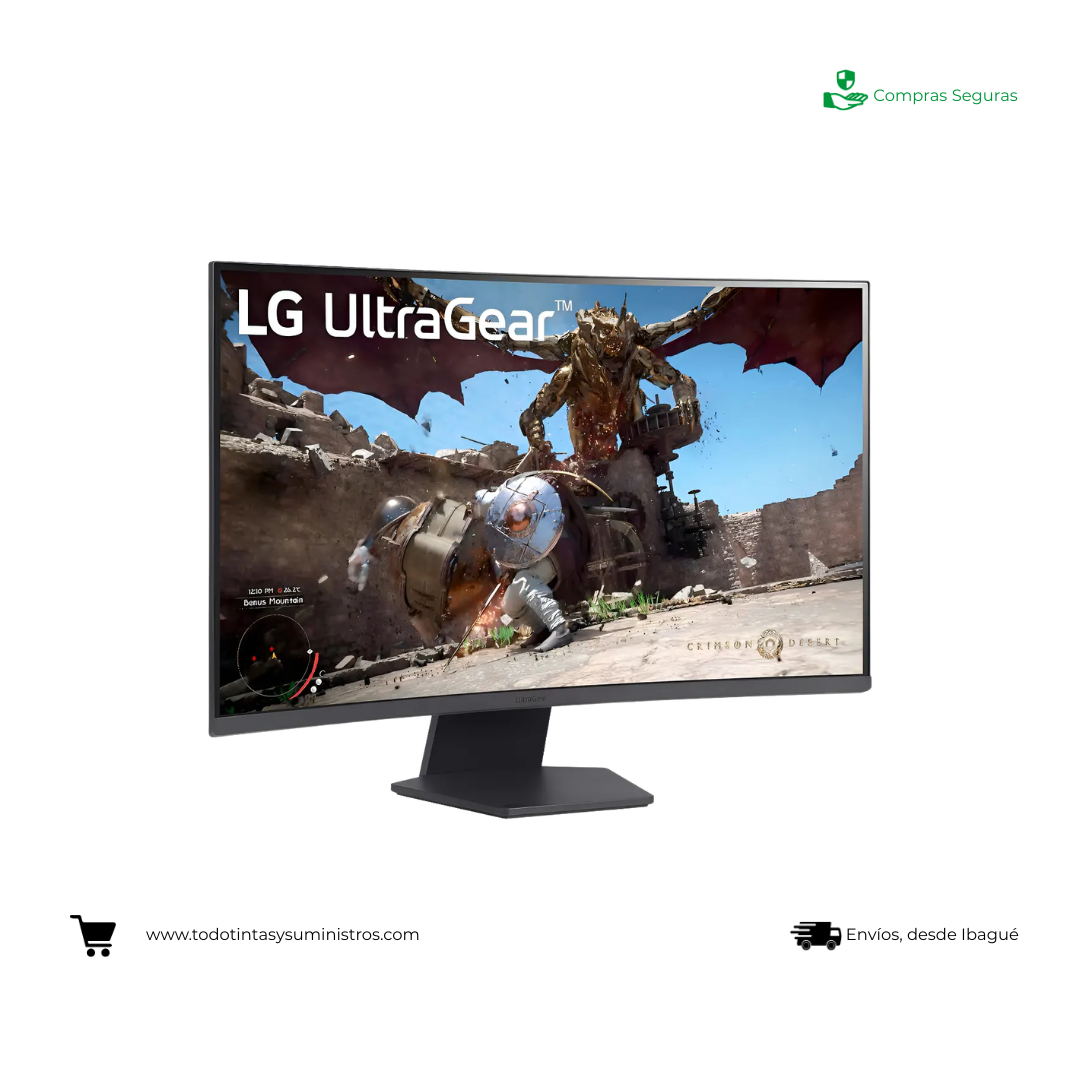 Monitor LG UltraGear 32" Curvo QHD 180Hz