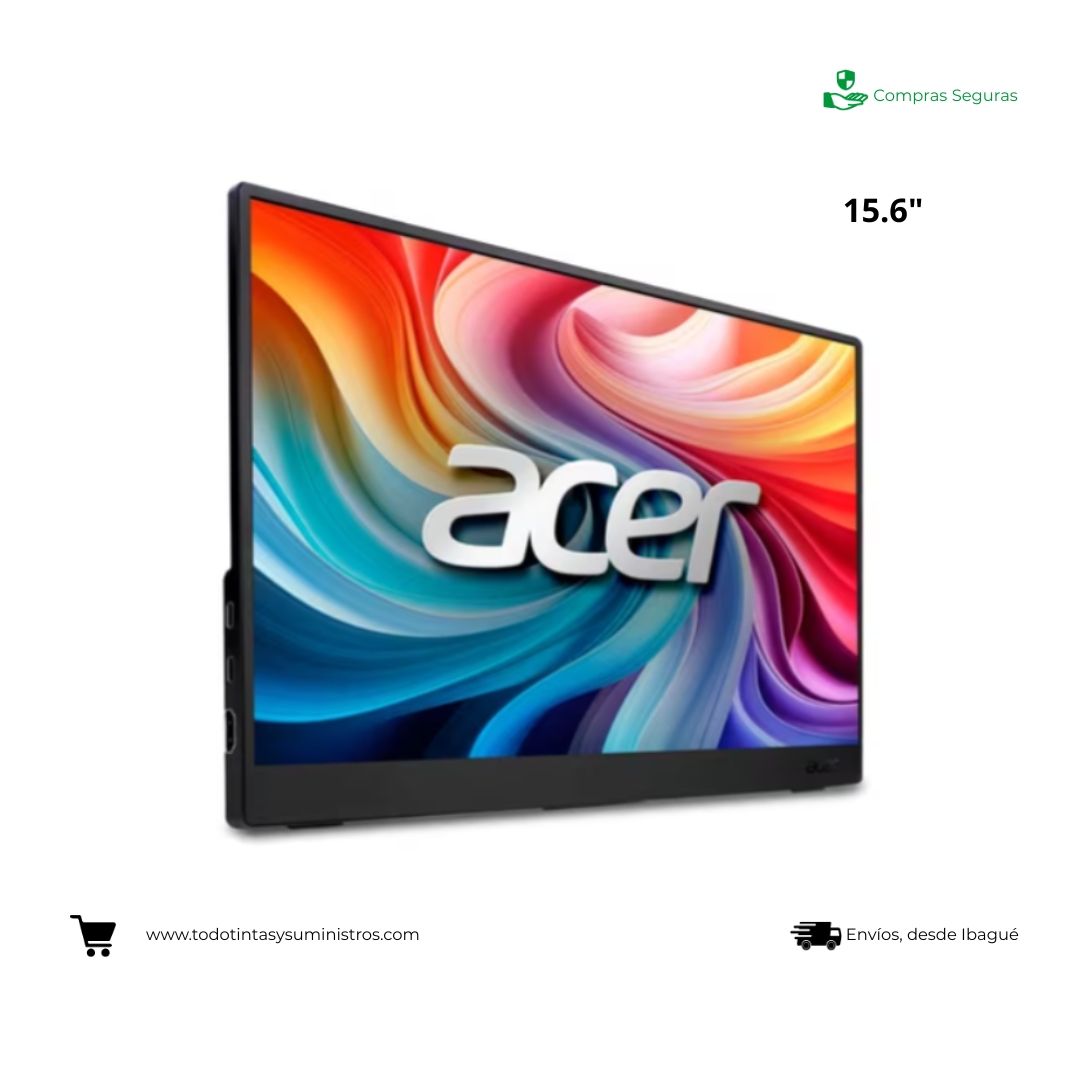 Monitor portátil Acer PM161Q Jsmiuux de 15.6" Full HD IPS, Silver 3