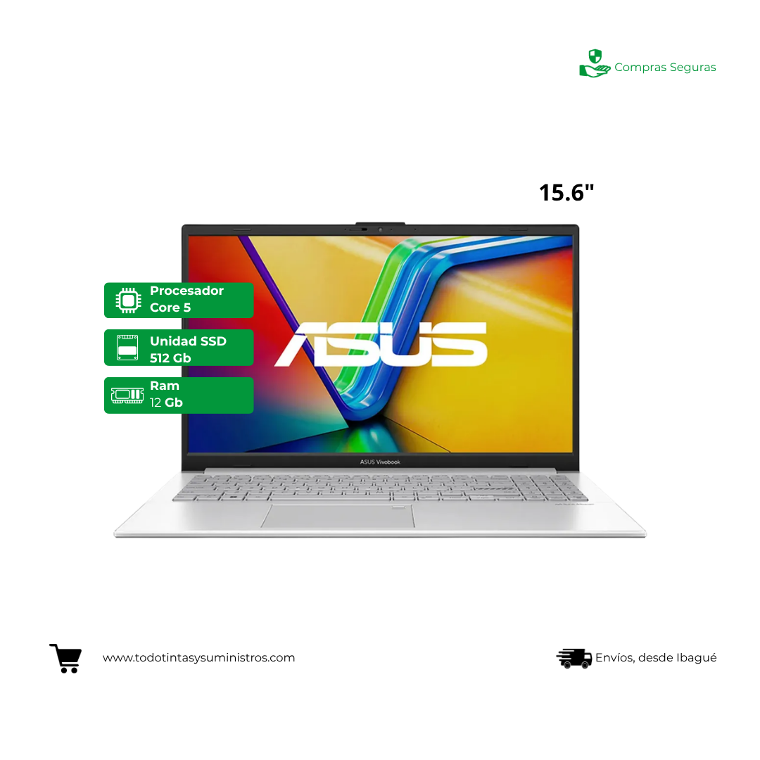 Portátil ASUS X1504VA Intel Core i5-1334U Ram 12 GB Ssd 512 GB 15.6"