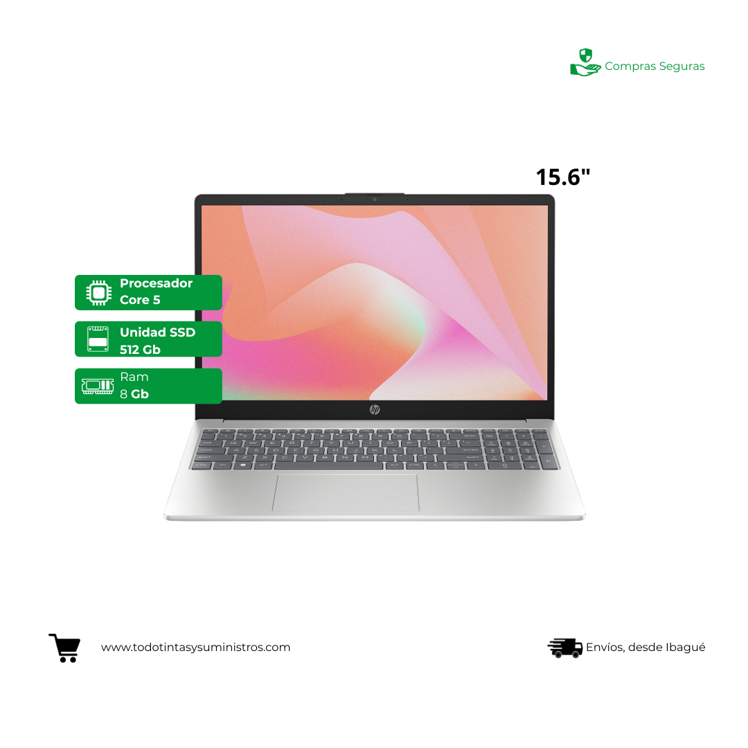 Portátil hp 15 Fd1357la core i5 120u Ram 8gb Ssd 512gb 15.6"